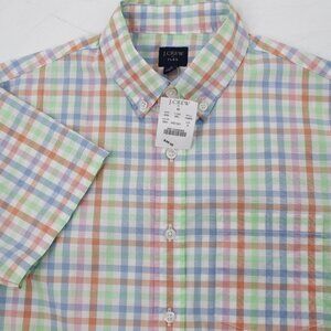 NWT J crew shirt Mens small Flex check short sleeve button down lightweight